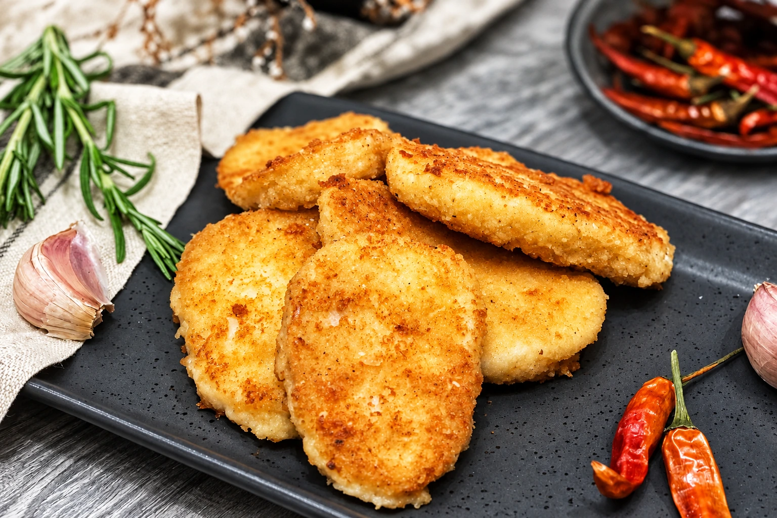 Žuvų piršteliai su parmezano plutele